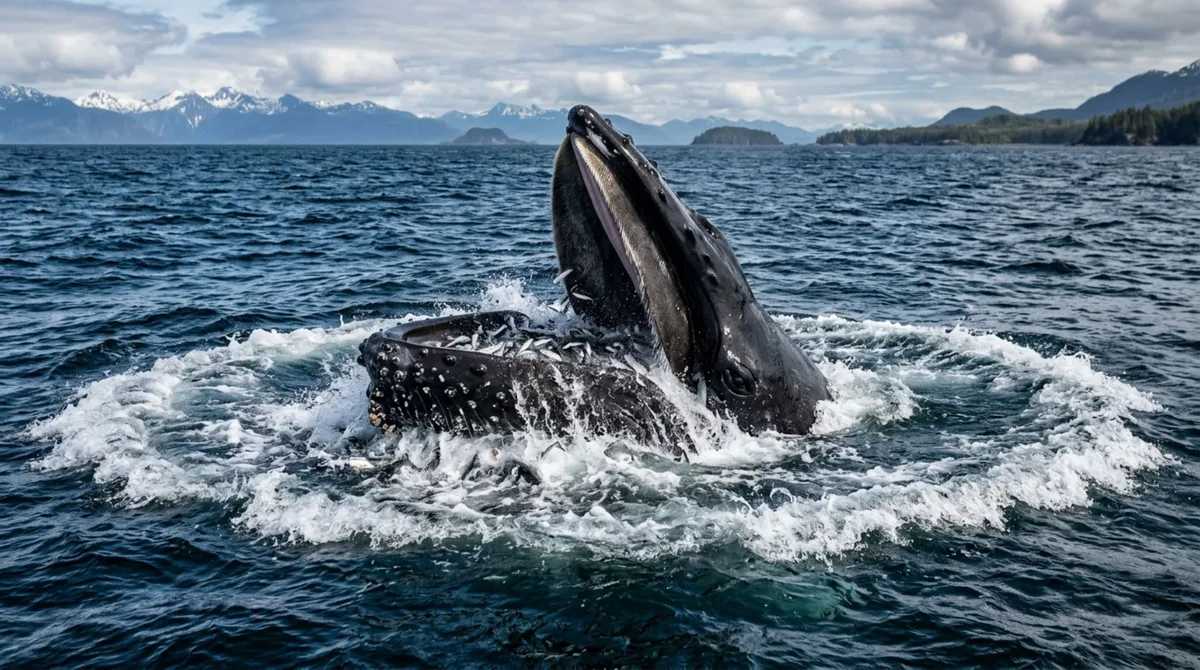 O predador colossal dos oceanos que cria cortinas de bolhas em espiral para encurralar cardumes inteiros