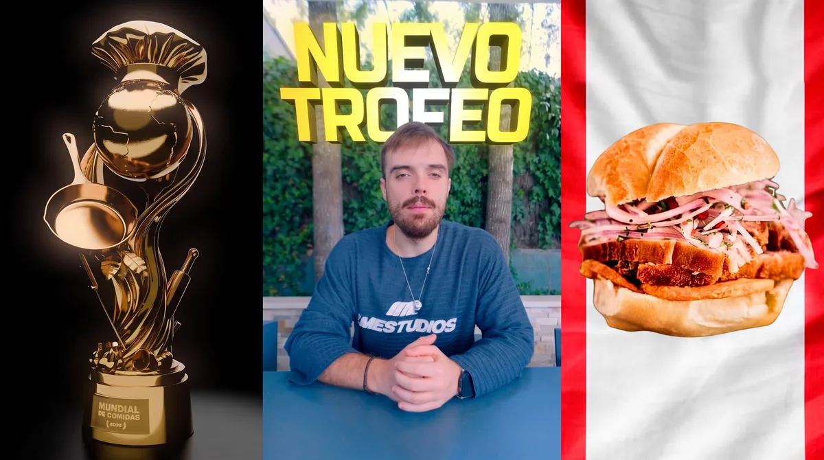 Perú recibirá una réplica del nuevo trofeo del Mundial de Comidas de Ibai Llanos: la sartén dorada cambiará a estatuilla de 4000 euros