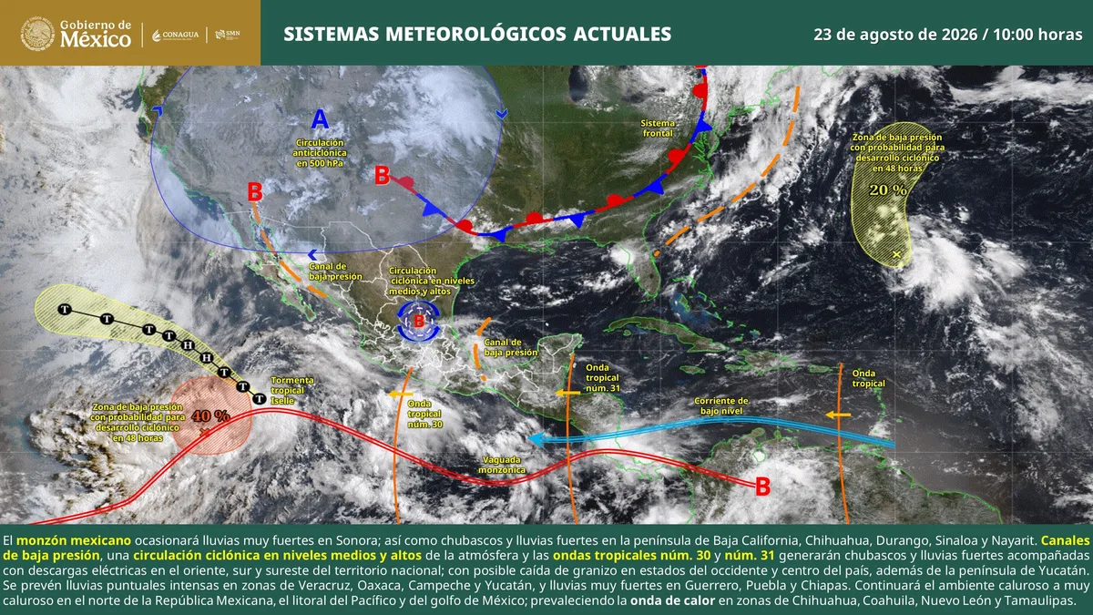 Clima en Puebla y Morelos: Días frescos con máxima de 26°C para el martes 25 de agosto