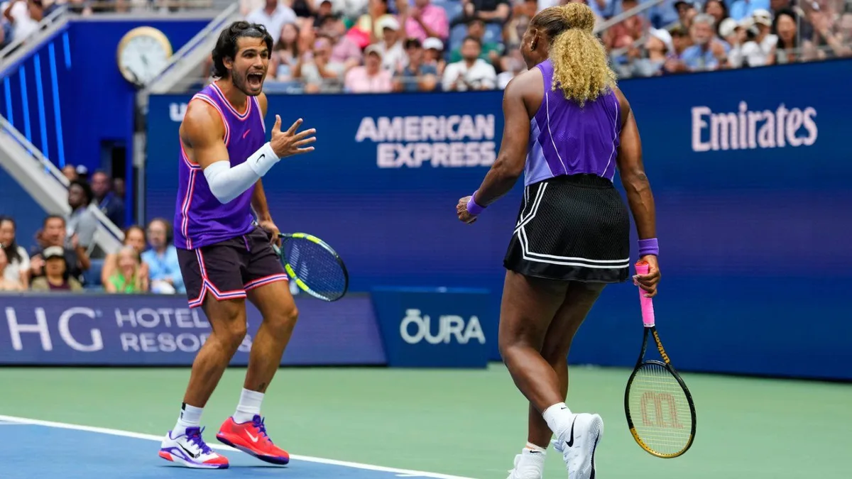 Serena Williams and Carlos Alcaraz win mixed doubles debut at US Open