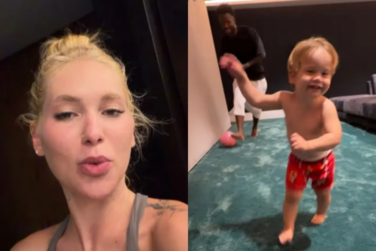 Virginia Fonseca mostra Vini Jr. brincando com filho em Madri