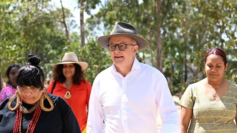 Albanese swaps swag at Garma for luxury lodge in Tassie