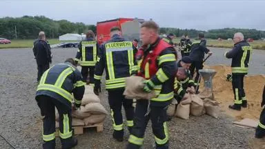 Hochwasserübung in der Lausitz