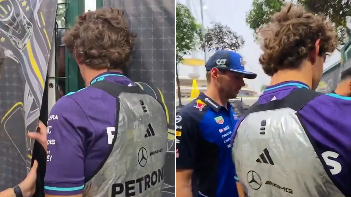 El incómodo momento que vivió Kimi Antonelli en el GP de Singapur de F1: así lo “salvó” Max Verstappen