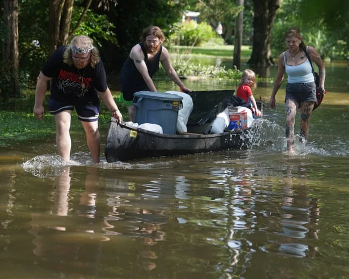Flooding devastated swathes of Indiana but response is hampered by politics