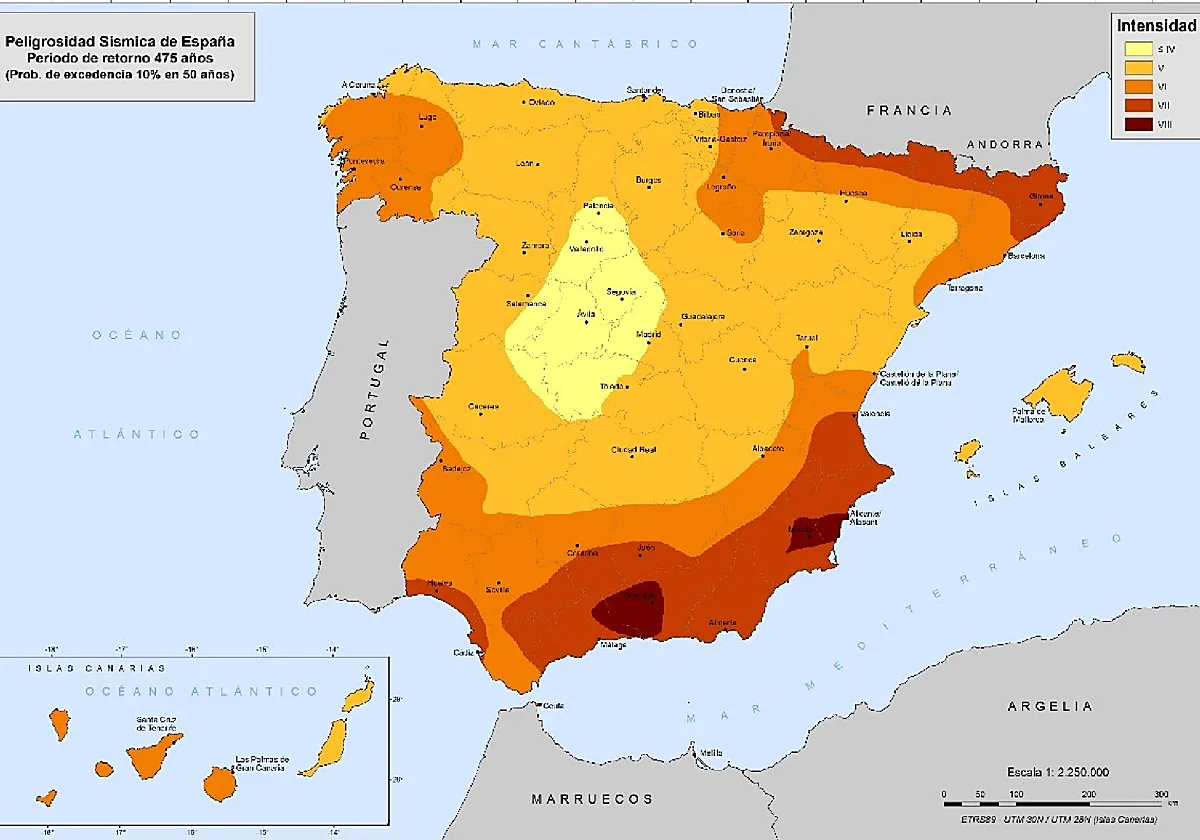 El BOE actualiza el mapa del riesgo de terremotos: los 34 pueblos de Sevilla obligados a tener un plan local de evacuación