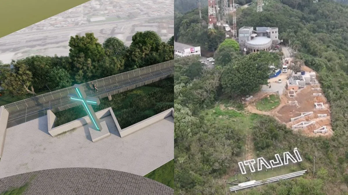 VÍDEO: Megaobra de R$ 6,9 milhões chega à reta final em cartão-postal de Itajaí e imagens de drone impressionam