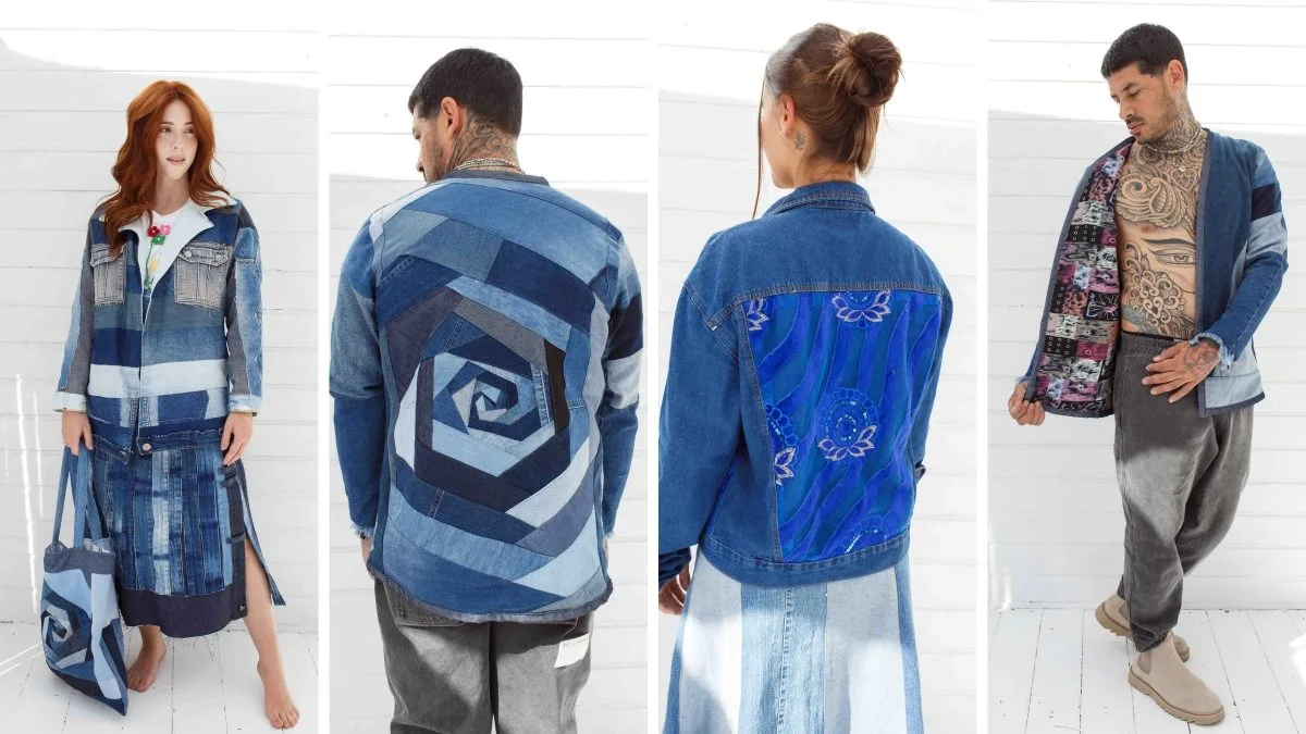 Projeto social de Florianópolis transforma retalhos de jeans em coleção de moda sustentável e gera renda para mulheres em situação de vulnerabilidade