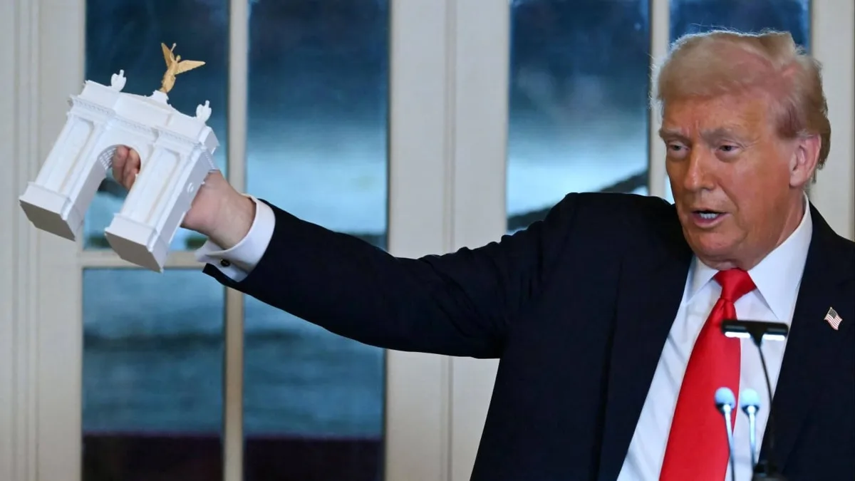 Trump’s arch would be a ‘military complex’ hosting drones, snipers