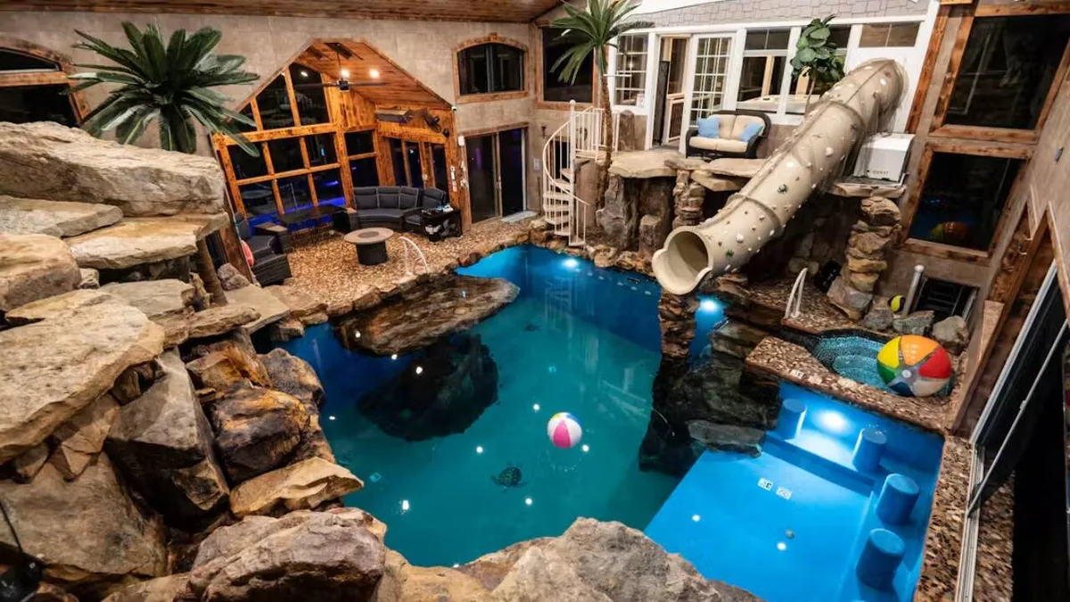 Indiana man builds 60,000-gallon backyard water park