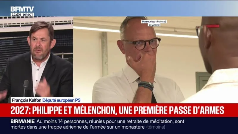 "Je plains les Mahorais qui sont pris en otage par de putatifs candidats à la présidentielle", déclare François Kalfon (PS), après les déclarations d'Édouard Philippe à Mayotte