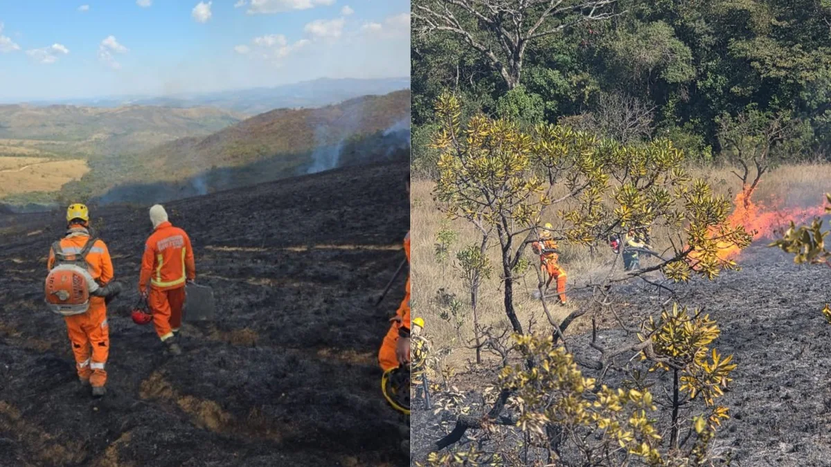 Incêndio atinge Parque Nacional da Serra do Gandarela, na Grande BH