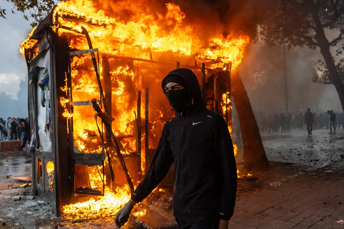 Dramatic images show violent unrest sweeping across France