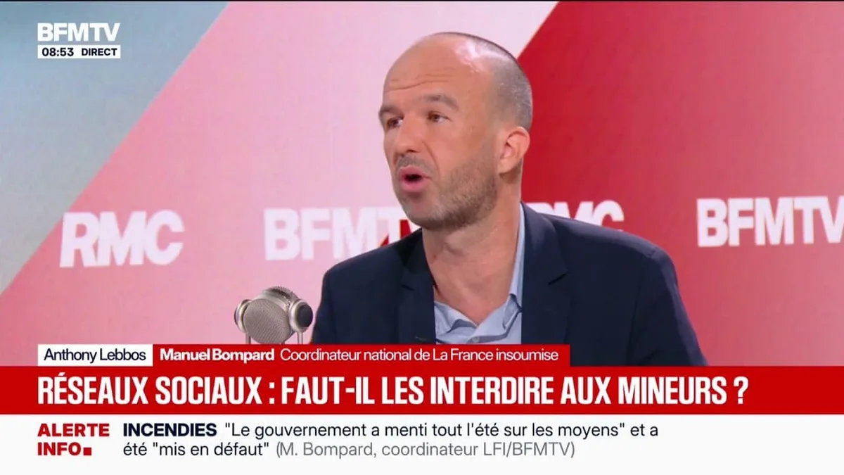 Interdiction des réseaux sociaux aux moins de 15 ans: "Dans la proposition du gouvernement, rien ne va", estime Manuel Bompard