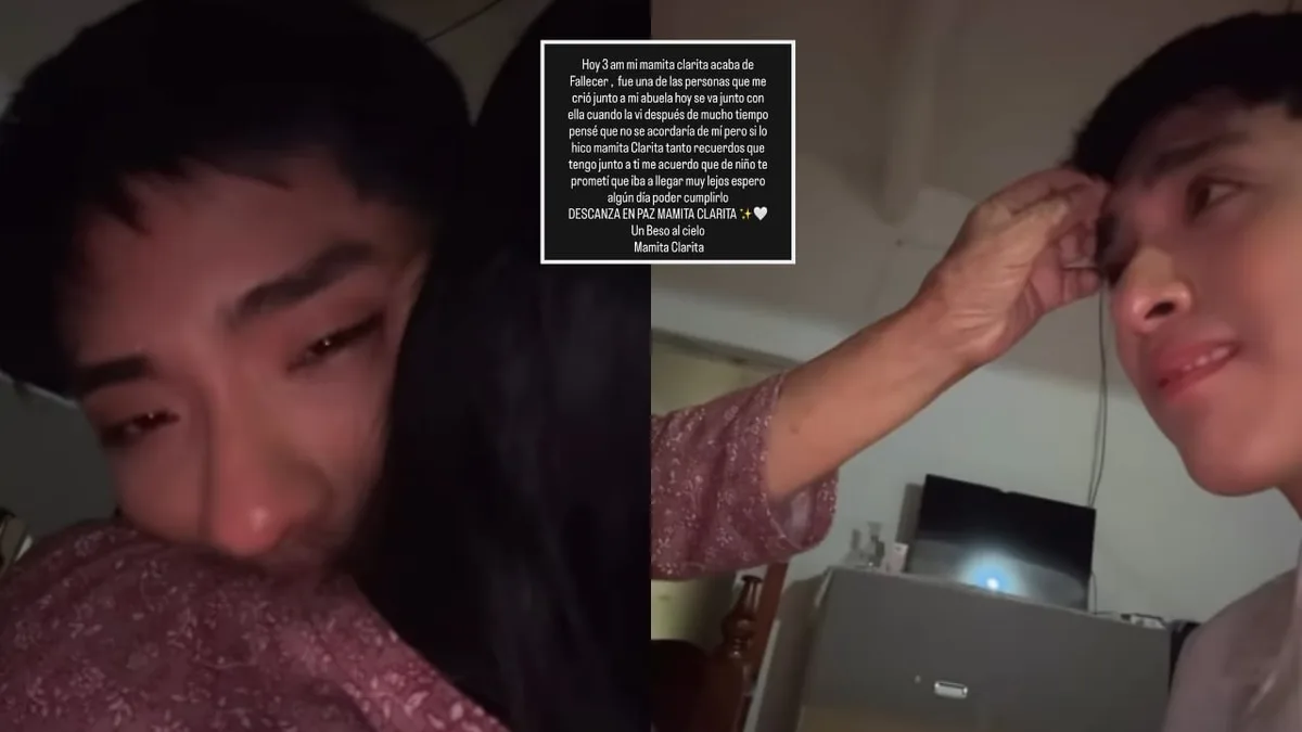 Óscar Junior Custodio sufre pérdida de su “mamita Clarita”: el video del último abrazo y una promesa que no pudo cumplirle