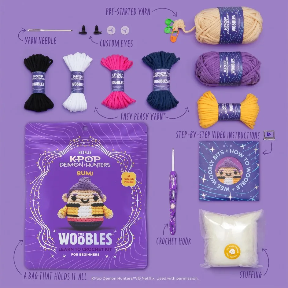 These ‘KPop Demon Hunters’ Crochet Kits Let You Create Your Own Character Plushies