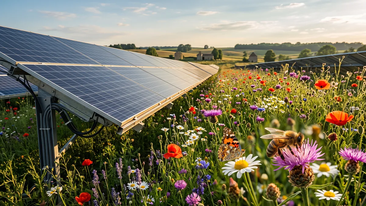 How French solar farms are reviving wildflowers, supporting bees and butterflies