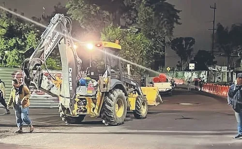 Denuncian obras de madrugada en la L5 del Cablebús