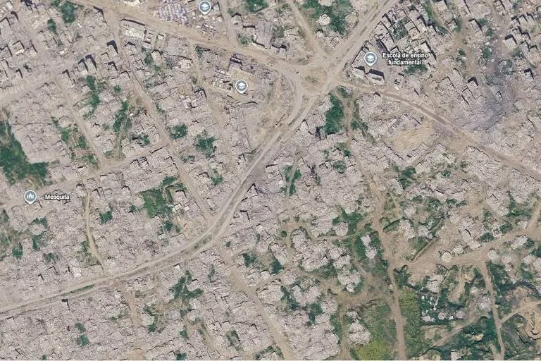 Faixa de Gaza tem 82% das construções danificadas três anos após 7 de Outubro; veja fotos de antes e depois