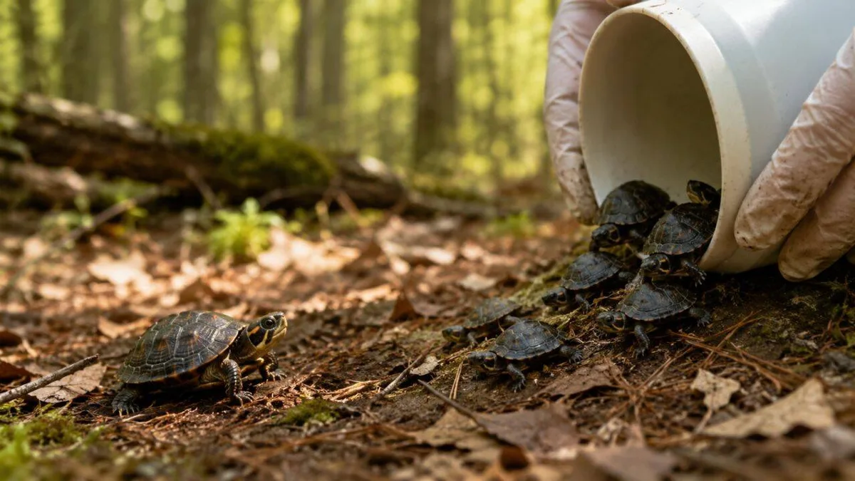In 2011, a tiny turtle vanished in Massachusetts; 15 years later her daughters returned