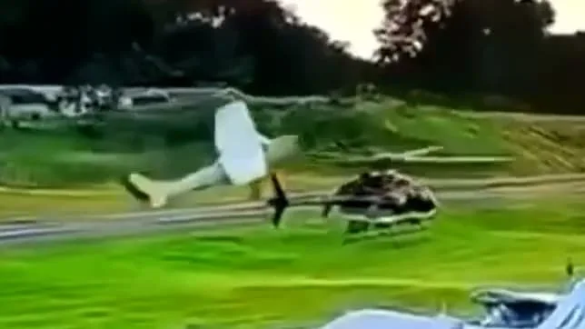 Tödliches Drama im Landeanflug - Cessna rammt Polizei-Hubschrauber