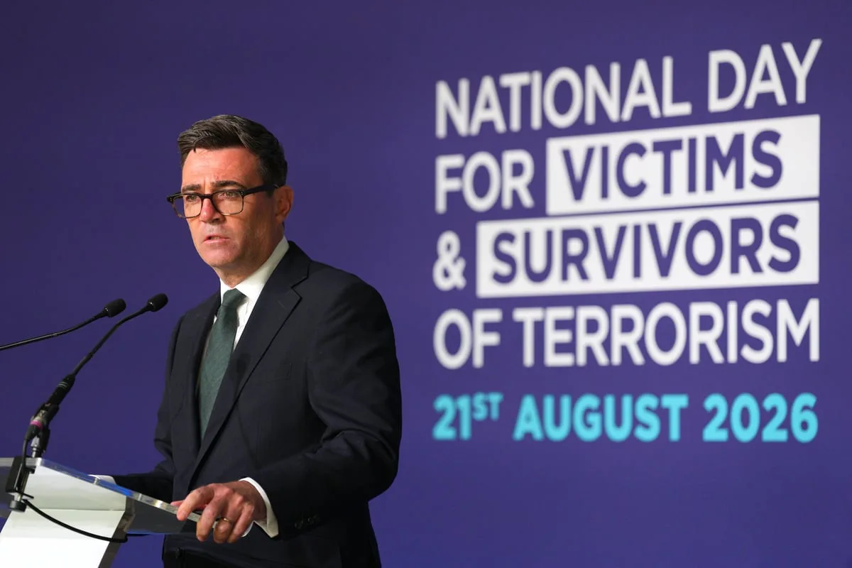 Burnham tells terrorism survivors ‘we stand with you’ at inaugural national day