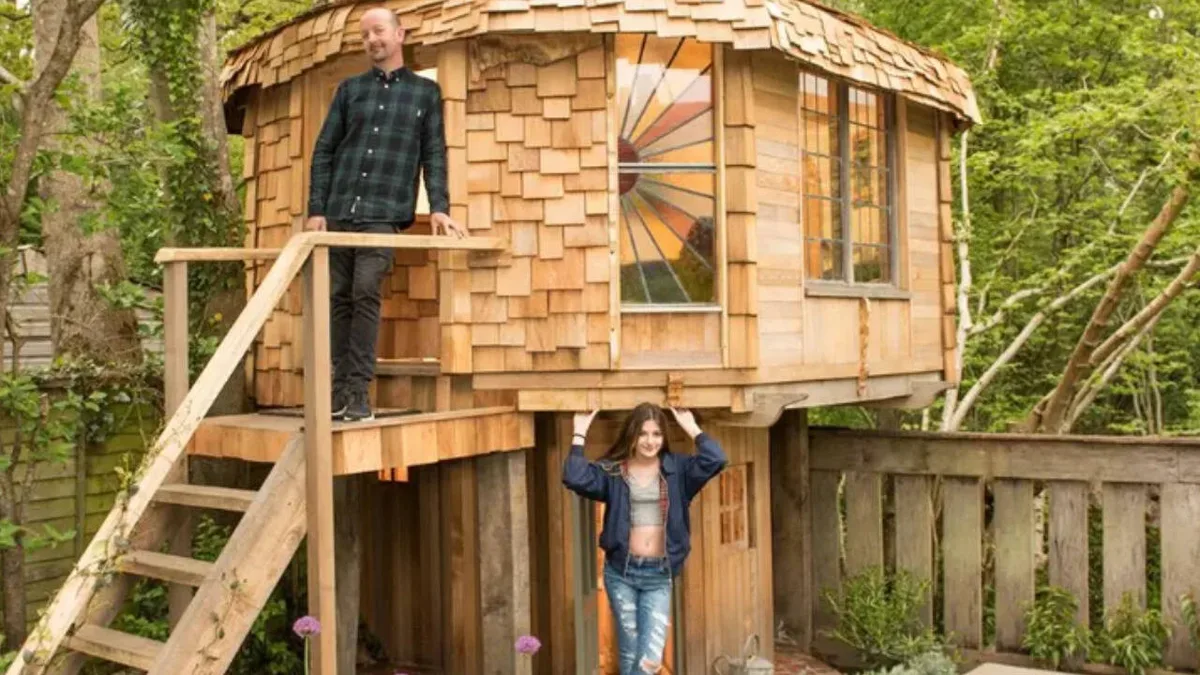 UK girl gave dad £500 to build mushroom house; it later won Shed of the Year