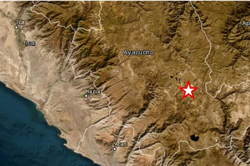 Terremoto de magnitud 7,2 sacude la región andina de Ayacucho, al sur de Perú