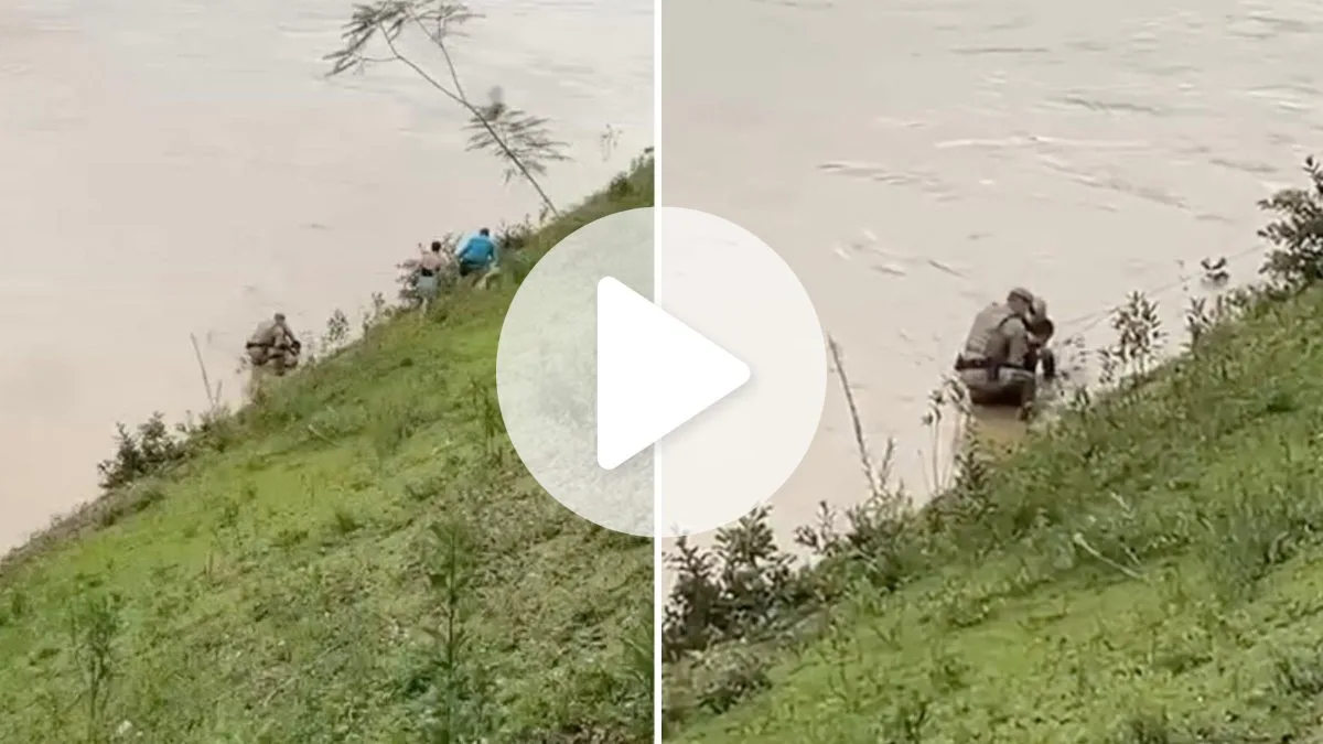 PMs enfrentam forte correnteza no Rio Itajaí-Açu para salvar mulher de afogamento em SC: ‘Ocorrência que jamais será esquecida’