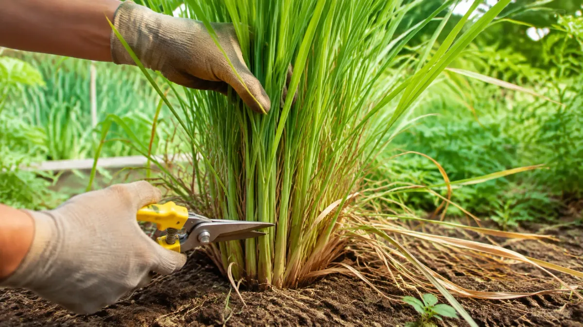 Capim-limão: como fazer uma poda que estimula folhas novas sem prejudicar o vigor da planta nas próximas semanas