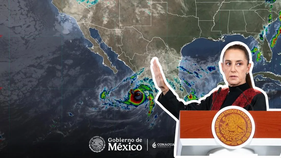 Sheinbaum pide a población de Jalisco, Colima, Nayarit y Michoacán resguardarse ante huracán ‘Simon’