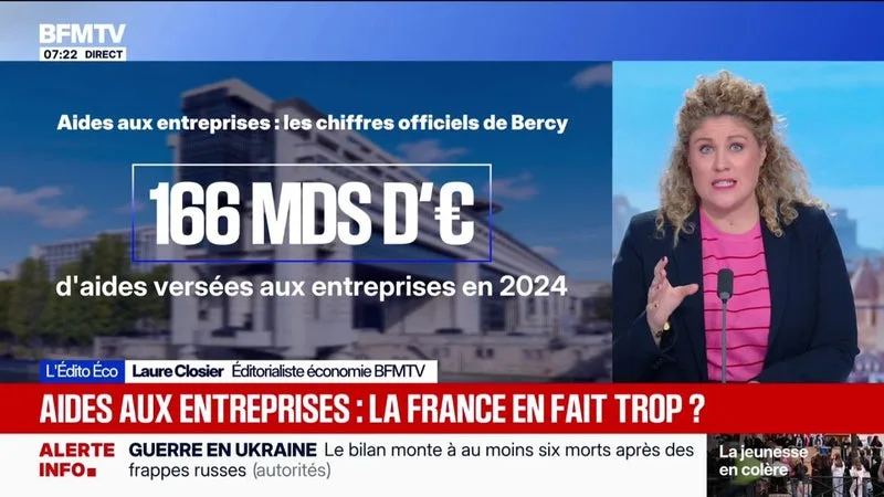 L'ÉDITO ÉCO - Aides aux entreprises: est-ce que la France en fait trop?