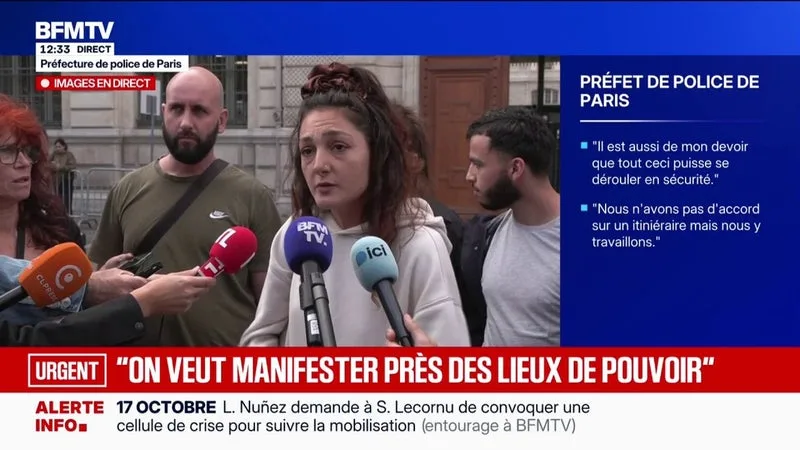 Mobilisation du 17 octobre: "On veut manifester près des lieux de pouvoir", lance Coppélia Moreau, membre du comité de l'Interfac IDF