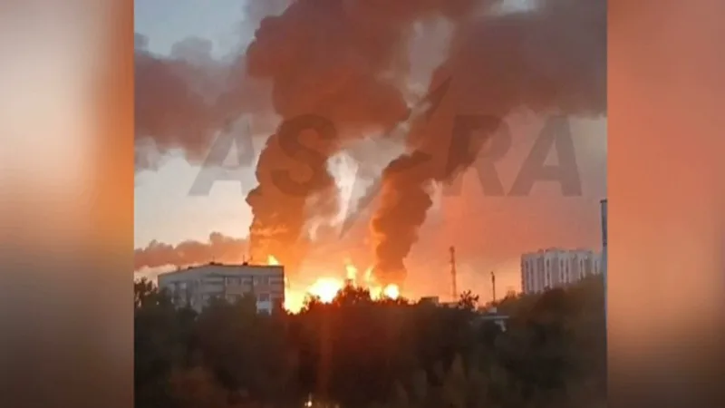 Massive Ukrainian drone strike