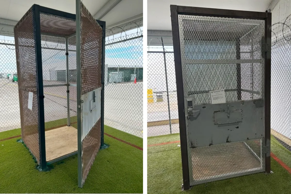 Alligator Alcatraz held immigrants in phonebooth-sized cages to ‘manage their emotions,’ watchdog finds