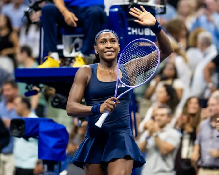 In-form Coco Gauff serves notice with assured start to US Open title pursuit