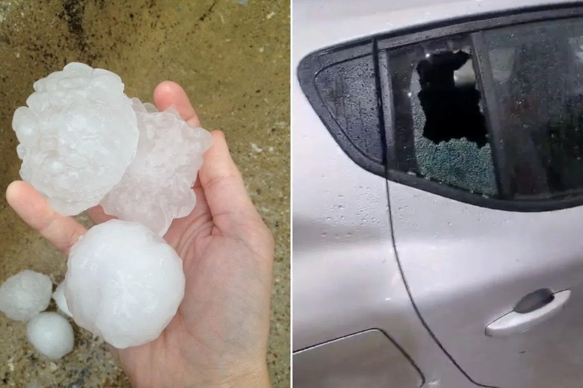 'Quebrou tudo’: moradores relatam susto após granizo do tamanho de bolas de golfe amassar carros no interior de SP