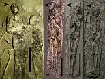 Man's best friend until the very end: Archaeologists discover 16 mummies crammed into an ancient Egyptian tomb - including a dog placed on top of a man and woman