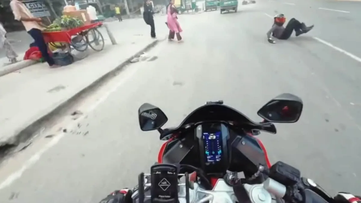 "She Didn't Stop, He Hit Her Bike": Rider Posts New Gurugram Hit-And-Run Clip