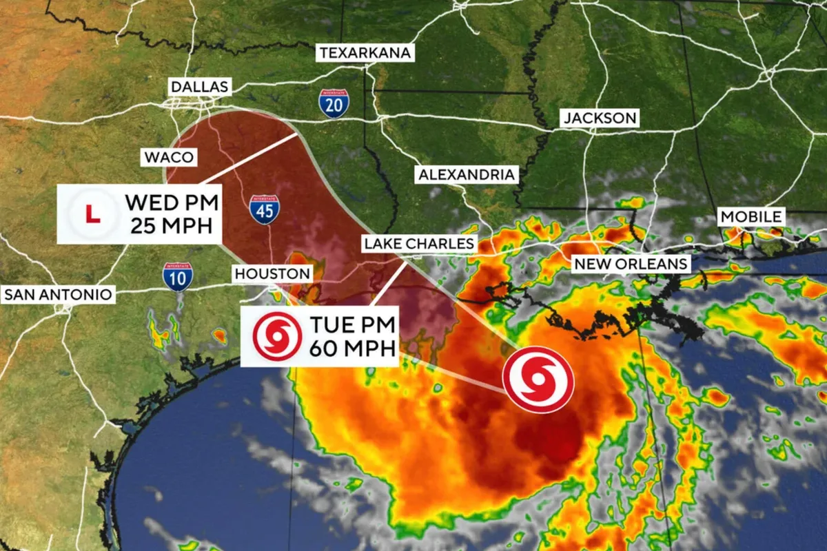Tropical Storm Edouard mapped: Texas and Louisiana brace for heavy rain and flooding