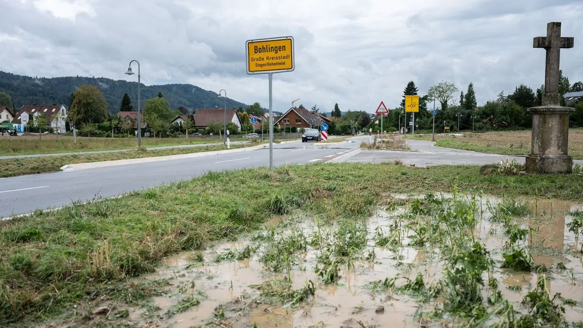 Ortsteil nicht mehr passierbar: Nach Unwetter - Zahlreiche Schäden in Bodenseeregion