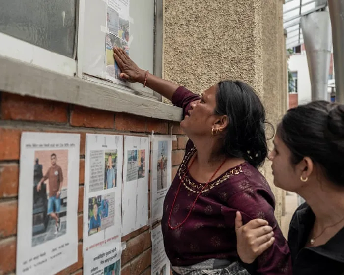 ‘Their whole village has disappeared’: frantic hunt for survivors in Kathmandu hospital