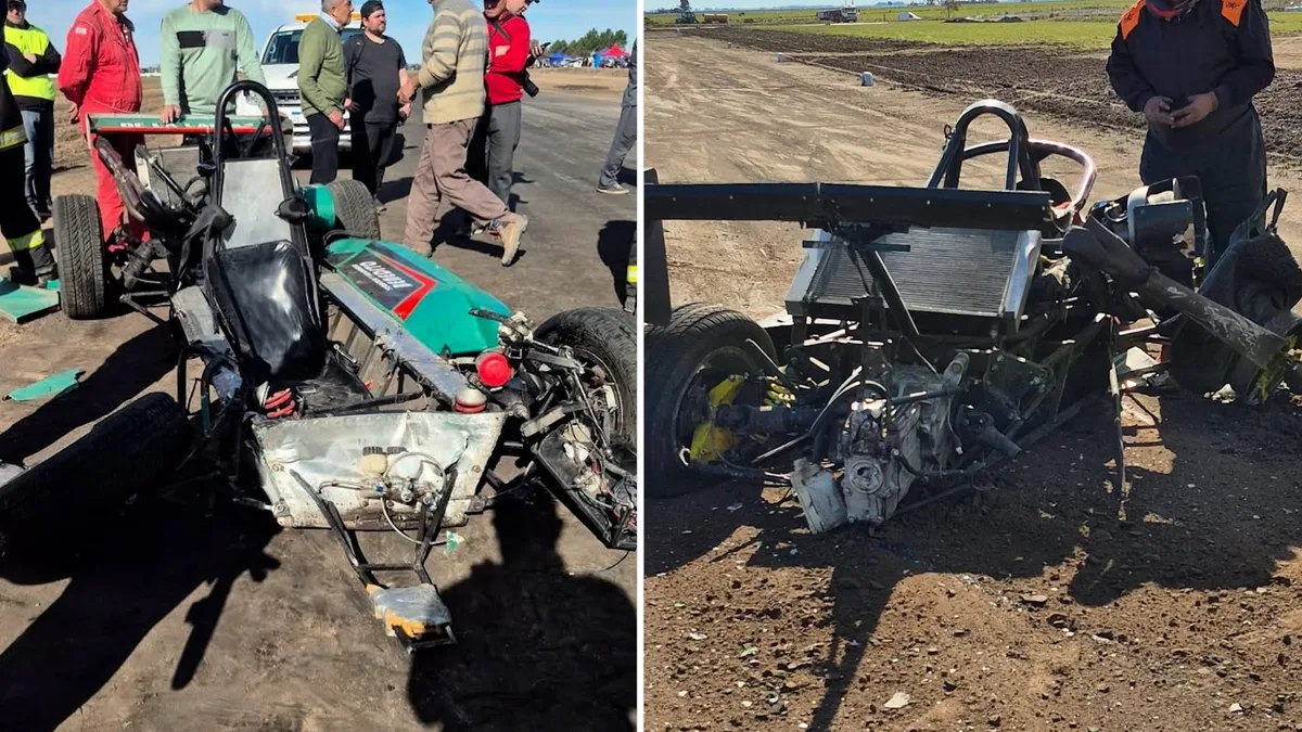 El impresionante choque en cadena que dejó dos pilotos heridos durante una carrera en Carhué