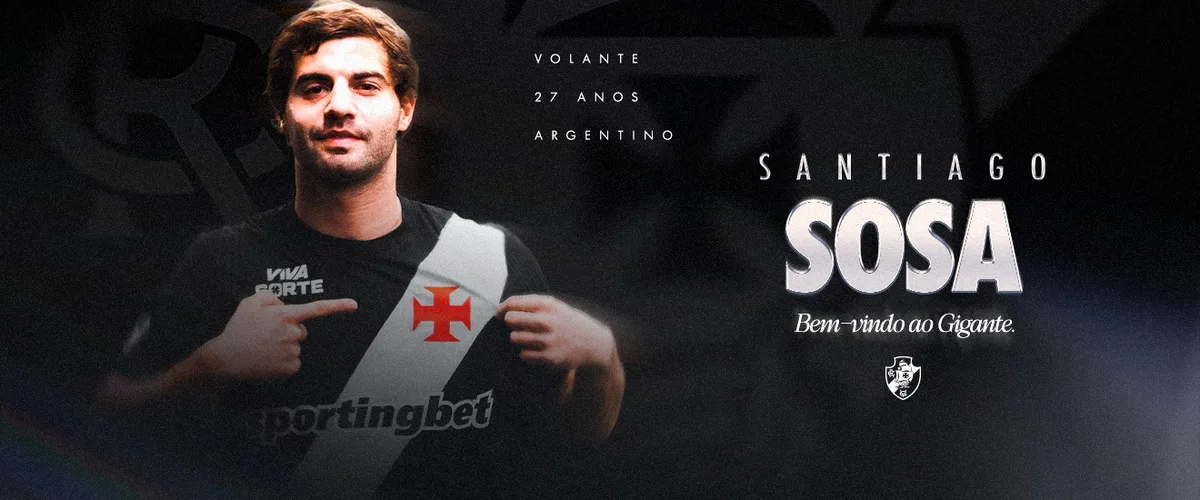Sosa é registrado no BID e pode estrear pelo Vasco contra o Santos no Brasileirão