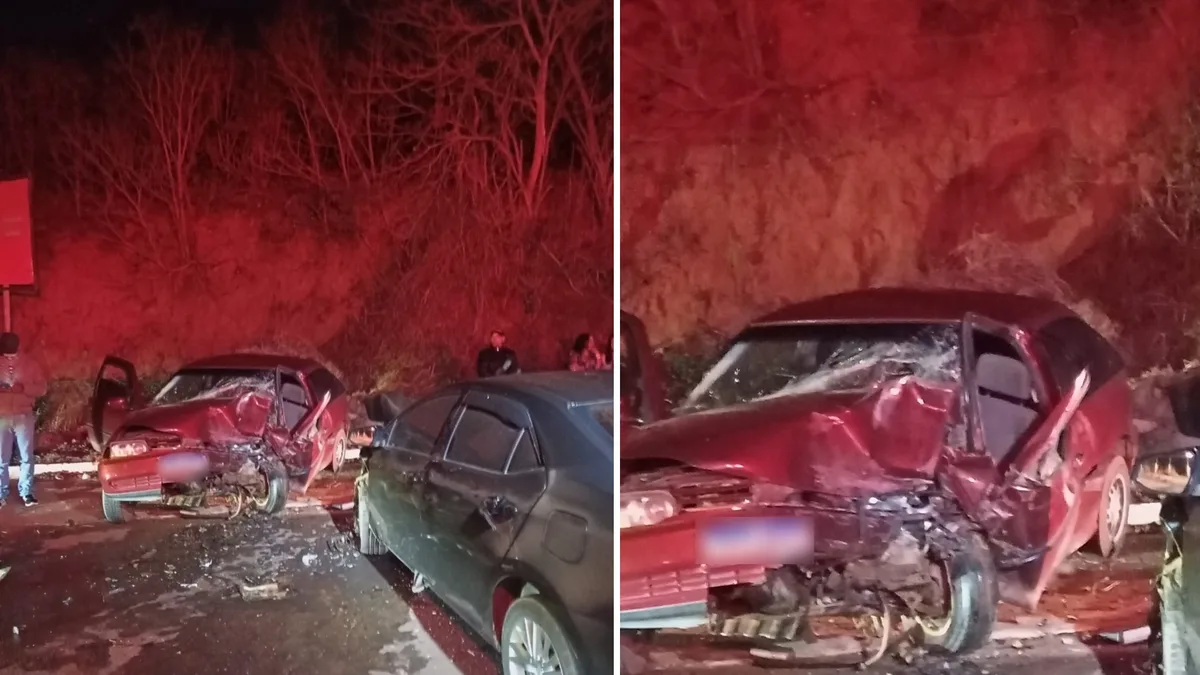 Batida de frente entre dois carros deixa seis feridos na ES 379, em Iúna
