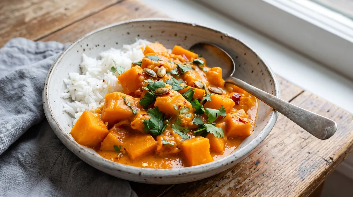 Receta de curry de calabaza, rápida y fácil