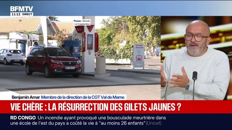 Prix des carburants: "Le fait de prendre son véhicule pour aller au boulot devient une gageure", affirme Benjamin Amar, membre de la direction de la CGT Val de Marne