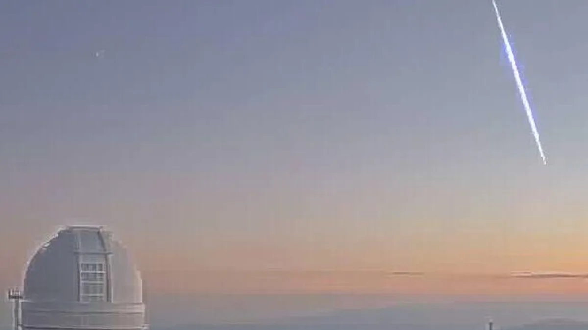 Calar Alto registra una superbola de fuego de una roca desprendida de un cometa que entró al noroeste de las islas Baleares