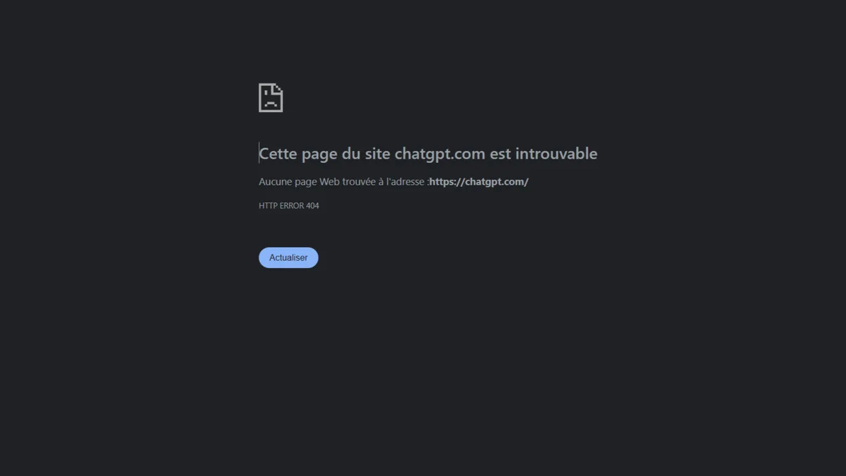 ChatGPT connaît une panne sévère ce jeudi après-midi, voici ce qui se passe