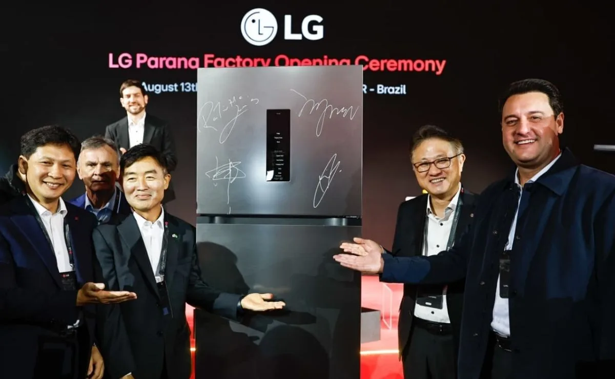 LG Electronics inaugura fábrica de R$ 1,5 bilhão para produzir geladeiras na Região Metropolitana de Curitiba; veja detalhes
